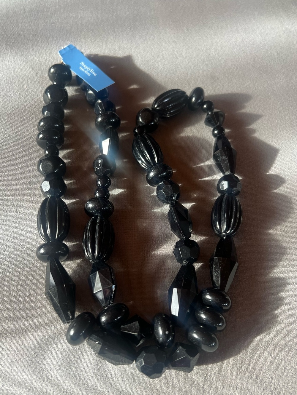 Simply Vera Vera Wang Black Acrylic Bead Necklace, new with tag